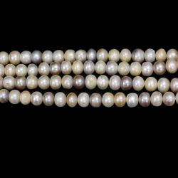 Perle de Cultura Rondele Margele Pentru Bijuterii - 6-8 x 9 mm - Lungime Sirag 40 cm