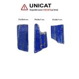 Lapis Lazuli Rulat Natural cu Gaura - 57-79 x 30-38 x 6-7 mm - ( XXL ) - 1 Buc