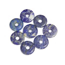 Piatra Pi din Lapis Lazuli - Amuleta Shamanica - 29-30 x 5-7 mm - 1 Buc