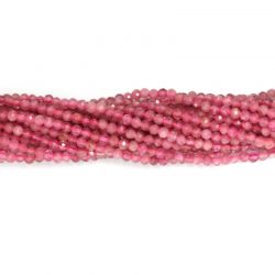 Turmalina Roz - Rubelit Rotund Fatetat Margele Pietre Semipretioase pentru Bijuterii - 2-2,5 x 2-2,5 mm