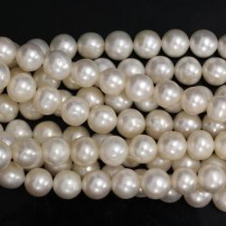 Perle de Cultura Rotunde Margele Pentru Bijuterii 8x8 mm - Lungima Sirag 39 cm - AAA
