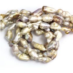 Perle de Cultura Baroc Bicolor Margele Pentru Bijuterii 15-30 x 8-13 mm - Lungima Sirag 39 cm