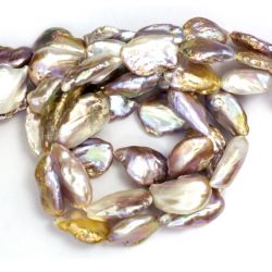 Perle de Cultura Baroc Bicolor Margele Pentru Bijuterii 20-25 x 17-20 mm - Lungima Sirag 38 cm - AAA