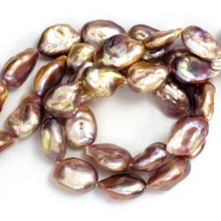 Perle de Cultura Baroc Bicolor Margele Pentru Bijuterii 20-23 x 16-18 mm - Lungima Sirag 39 cm - AAA