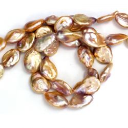 Perle de Cultura Baroc Bicolor Margele Pentru Bijuterii 20-24 x 15-17 mm - Lungima Sirag 39 cm - AAA