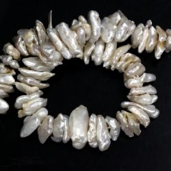 Perle de Cultura Heishi Margele Pentru Bijuterii 3-7 x 15-18 mm - Lungima Sirag 39 cm