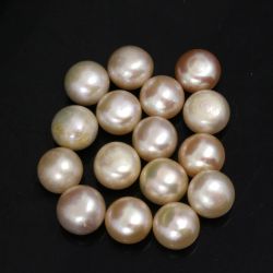 Perle de Cultura Roz Disc Margele Pentru Bijuterii 10-11 x 6-7 mm - Fara Gaura - 2 Buc