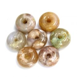 Donut - Piatra Pi din Agata Oul Tunetului Minerala Naturala 29-31 x 29-31 x 14-16 mm - 1 Buc