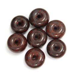 Donut - Piatra Pi din Jasp Breciat Minerala Naturala 33-34 x 33-34 x 15-21 mm - 1 Buc