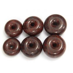 Donut - Piatra Pi din Jasp Breciat Minerala Naturala 26-34 x 26-34 x 12-22 mm - 1 Buc