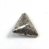 Margele din metal placat triunghi 20 x 12  mm - 3 Buc