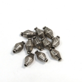 Margele din metal placat butoias 14x7 mm - 10 Buc