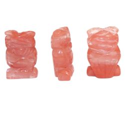 Broasca Testoasa din Opalit - 40-41 x 26-27 12-13 mm - Claritate, Protectie si Armonie Interioara - 1 Buc Bufnita din Cherry Glass - 36-37 x 24-25 x 14-15 mm - Energie Blajina si Intelepciune Dincolo de Viziune - 1 Buc