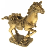 Cal cu Musca Norocoasa si Pepita - Statueta din Bronz 105 mm