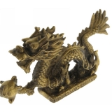 Dragon cu Perla Succesului in Gheare - Statueta din Bronz 125 mm