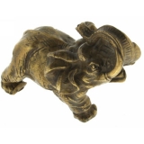 Elefant cu Trompa Ridicata - Figurina din Bronz 80 mm