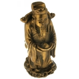 Inteleptul Fuk cu Pepita de Aur (Steaua Bogatiei) - Figurina din Bronz 53 mm
