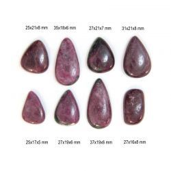 Cabochon Rubin Mineral Natural - Picatura - 25-37 x 16-21 x 5-8 mm - 1 Buc